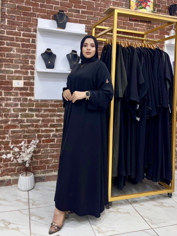⁦عباية دبل كلوش كم قلاب كريب انترنت مستورد⁩ - الصورة ⁦2⁩