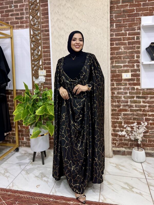 ⁦كاب سوارية بيزك ثابت معاها الطرحة ستان مضلع تيك توك⁩ - الصورة ⁦3⁩